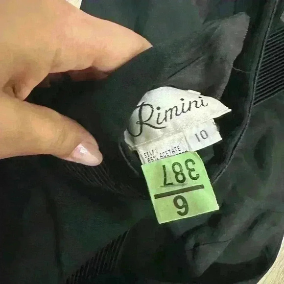 Vintage Rimini Black Slit Dress size 10 - Picture 5 of 8